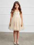 Girls Short Tulle Sequined Pageant Flower Girl Dress