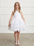 Adorably Cute Flower Girl Pageant Dress With Glitter Ruffled Skirt