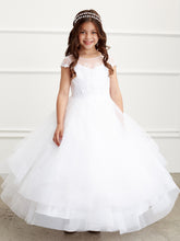 Avery First Communion Gown – Layered Tulle & Lace for Flower Girls