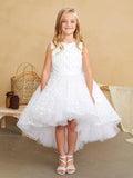 Elara Bloom Hi-Lo Girls Pageant Dress | Blush Kids