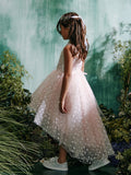 Elara Bloom Hi-Lo Girls Pageant Dress | Blush Kids