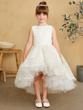 Elara Bloom Hi-Lo Girls Pageant Dress | Blush Kids
