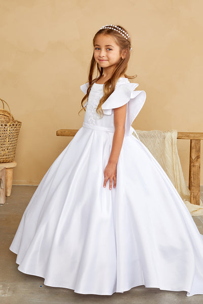 The Paige Beautiful Satin Girls Communion Dress