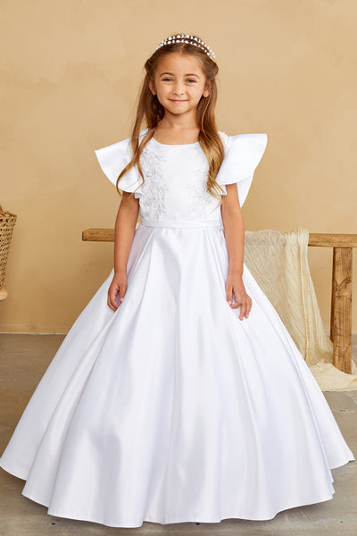The Paige Beautiful Satin Girls Communion Dress