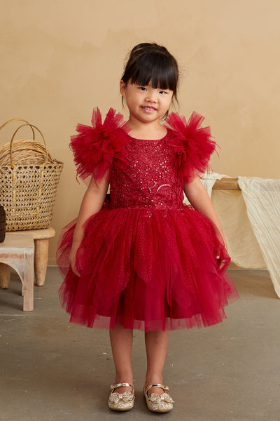 Marianna Girls Glitter Tulle Party Pageant Dress