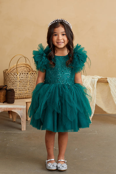 Marianna Girls Glitter Tulle Party Pageant Dress