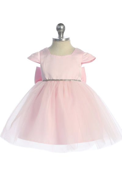 Lia Baby Girls Satin Tulle Party Dress | Blush Kids