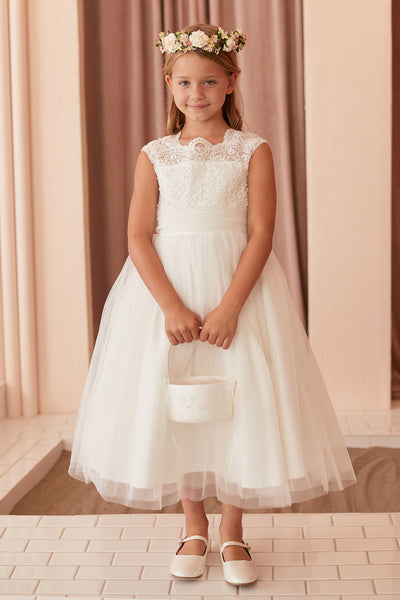 Hannah Dress – Lace Bodice & Tulle Skirt for Girls