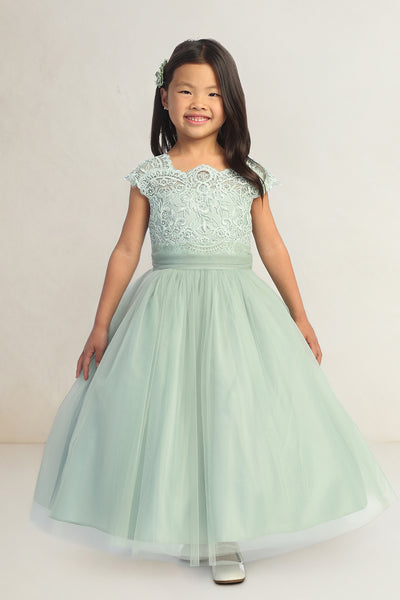 Hannah Dress – Lace Bodice & Tulle Skirt for Girls