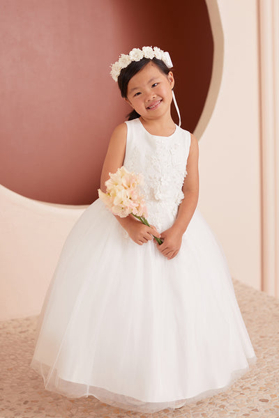 Melissa 1st Communion Dress - Delicate Floral Elegance for Girls