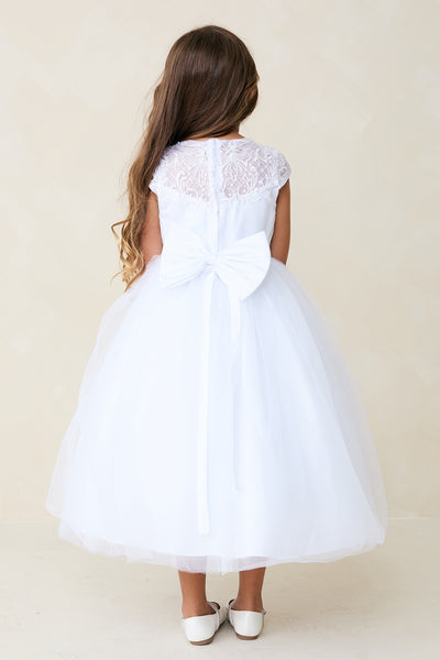 Addison Communion Dress – Lace, Tulle & Satin Elegance
