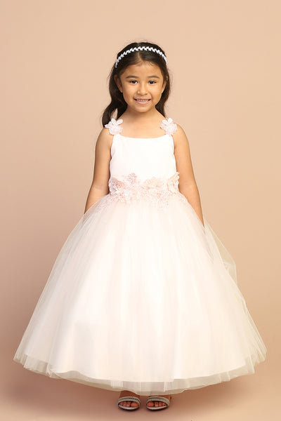 Elara Floral Tulle Dress – A Dream for 1st Communion & Flower Girl