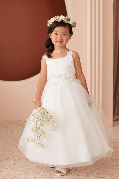 Elara Floral Tulle Dress – A Dream for 1st Communion & Flower Girl