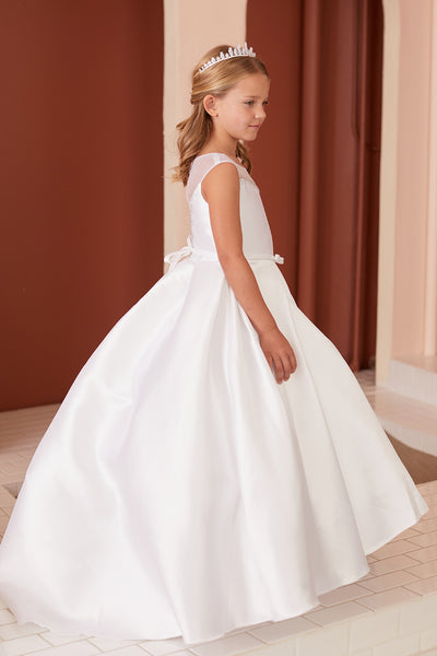 Diamond Collection - Nova Girls Communion Mikado Satin Dress