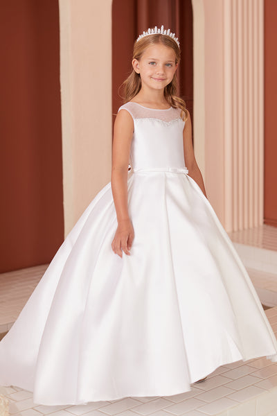 Diamond Collection - Nova Girls Communion Mikado Satin Dress