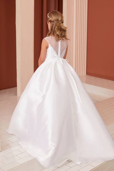 Diamond Collection - Nova Girls Communion Mikado Satin Dress