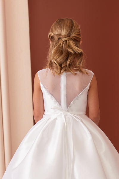 Diamond Collection - Nova Girls Communion Mikado Satin Dress