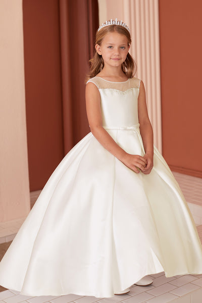 Diamond Collection - Nova Girls Communion Mikado Satin Dress