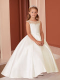 Diamond Collection - Nova Girls Communion Mikado Satin Dress