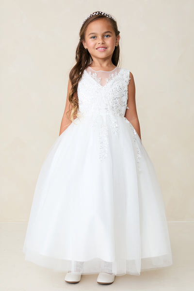 Celestina Grace Gown – Elegant Communion & Flower Girl Dress