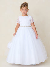 Kaylee Communion Dress - Full-Length Gown with Tie Back