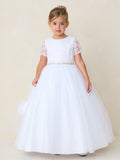 Kaylee Communion Dress - Full-Length Gown with Tie Back