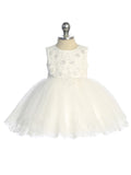 Baby Christening Lace Dress – Pearl Detail