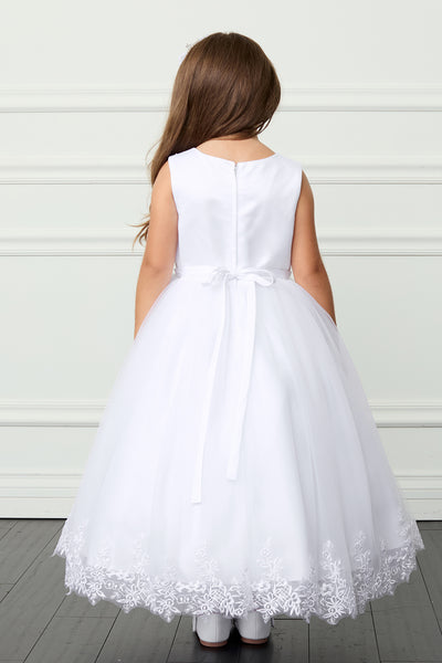 Amara Floral Tulle Dress – Communion, Flower Girl & Special Occasion