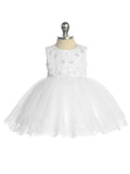 Baby Christening Lace Dress – Pearl Detail