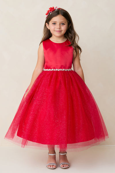 Liana Grace Tea-Length Dress – Girls Special Occasion Dress in 12 Colors