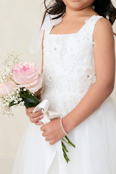 Isabelle Bloom Communion Flower Girl Tulle Dress in Tea Length