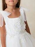 Isabelle Bloom Communion Flower Girl Tulle Dress in Tea Length