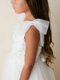 Isabelle Bloom Communion Flower Girl Tulle Dress in Tea Length
