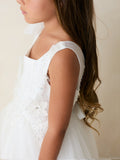 Isabelle Bloom Communion Flower Girl Tulle Dress in Tea Length