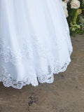 White Lace Ankle-Length Communion Dress for Girls