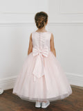 Girls Tea Length Dress Flower Girl Communion Party