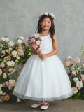 Girls Tea Length Dress Flower Girl Communion Party