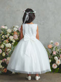 Girls Tea Length Dress Flower Girl Communion Party