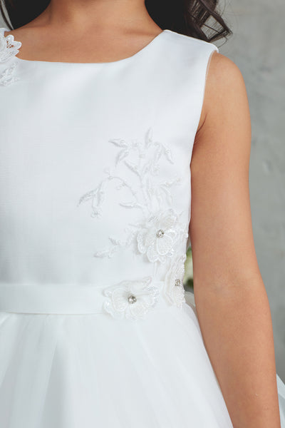 Girls Tea Length Dress Flower Girl Communion Party