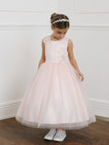 Girls Tea Length Dress Flower Girl Communion Party