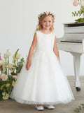 Girls Ankle Length Lace Communion & Flower Girl Dress