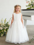 Girls Ankle Length Lace Communion & Flower Girl Dress