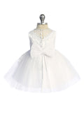 Baby Lace Party Dress with Bow – White or Ivory