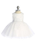 Baby Lace Party Dress with Bow – White or Ivory