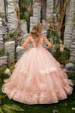 Primrose Étoile Gown – Pink Couture Flower Girl & Pageant Dress