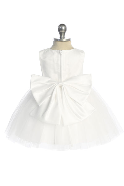 Baby White or Ivory Glitter Flower Girl Dress 6M-24M