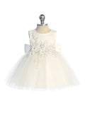 Baby White or Ivory Glitter Flower Girl Dress 6M-24M