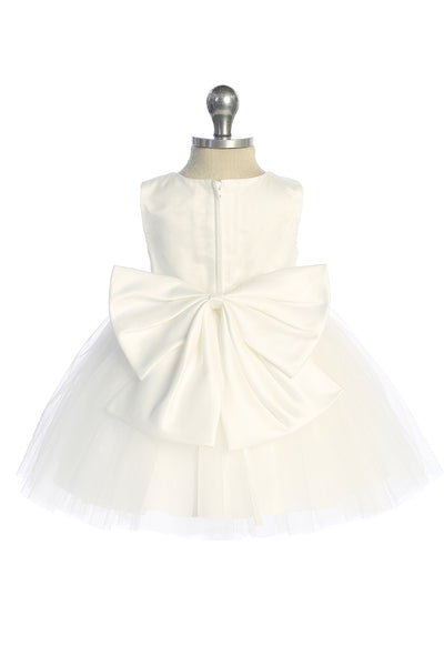 Baby White or Ivory Glitter Flower Girl Dress 6M-24M