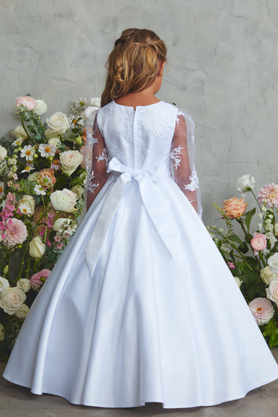 Maristella Satin Communion Dress | Diamond Collection
