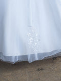 White Lace & Tulle Communion Dress for Girls – Lila Grace
